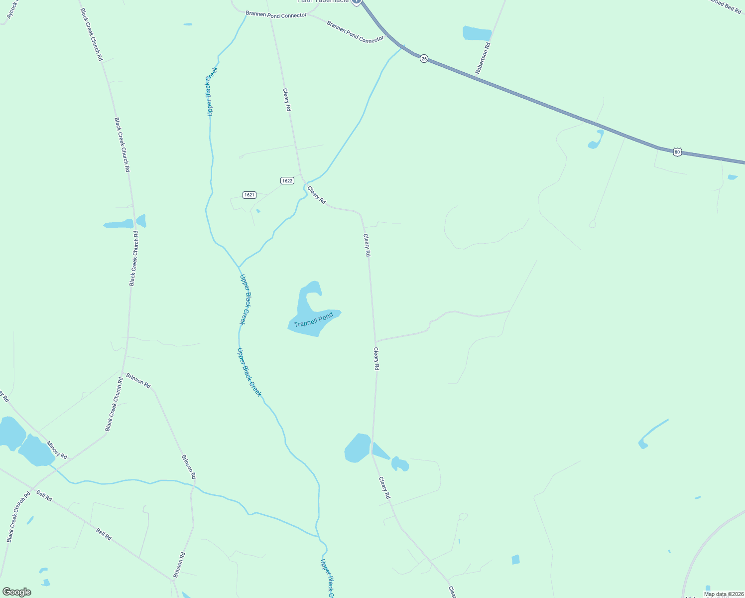 map of restaurants, bars, coffee shops, grocery stores, and more near Cleary Rd in Brooklet