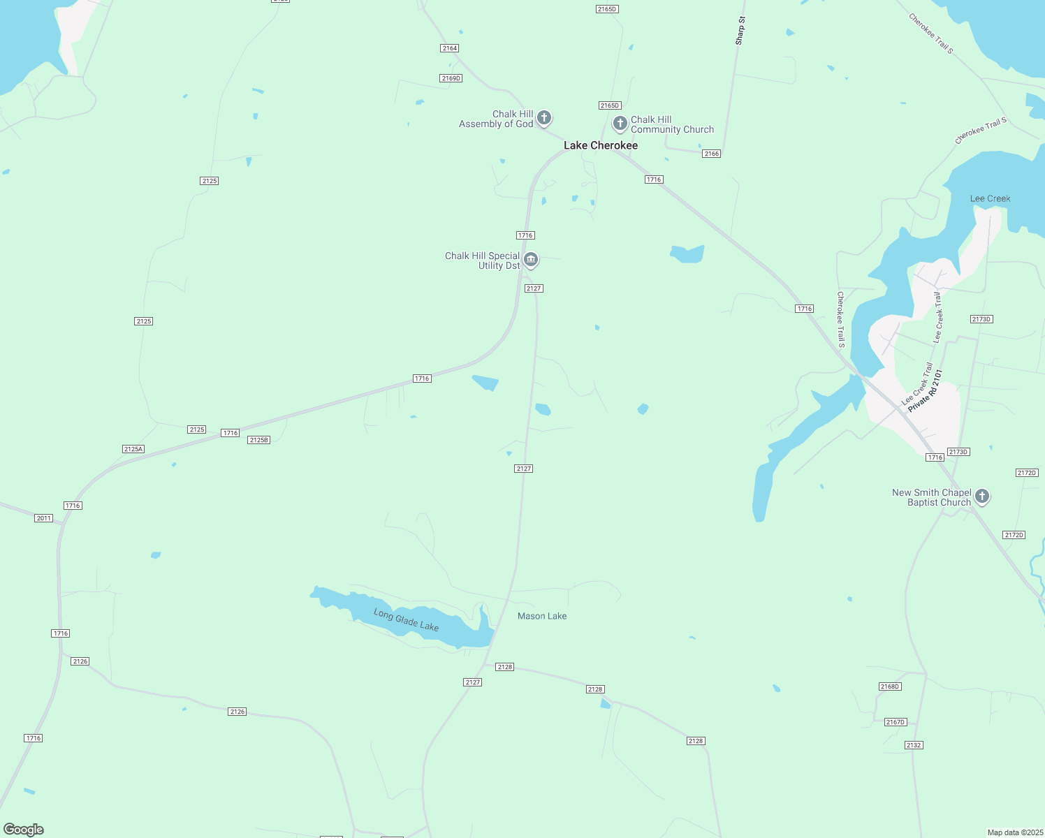 map of restaurants, bars, coffee shops, grocery stores, and more near 13713 County Road 2127 in Henderson