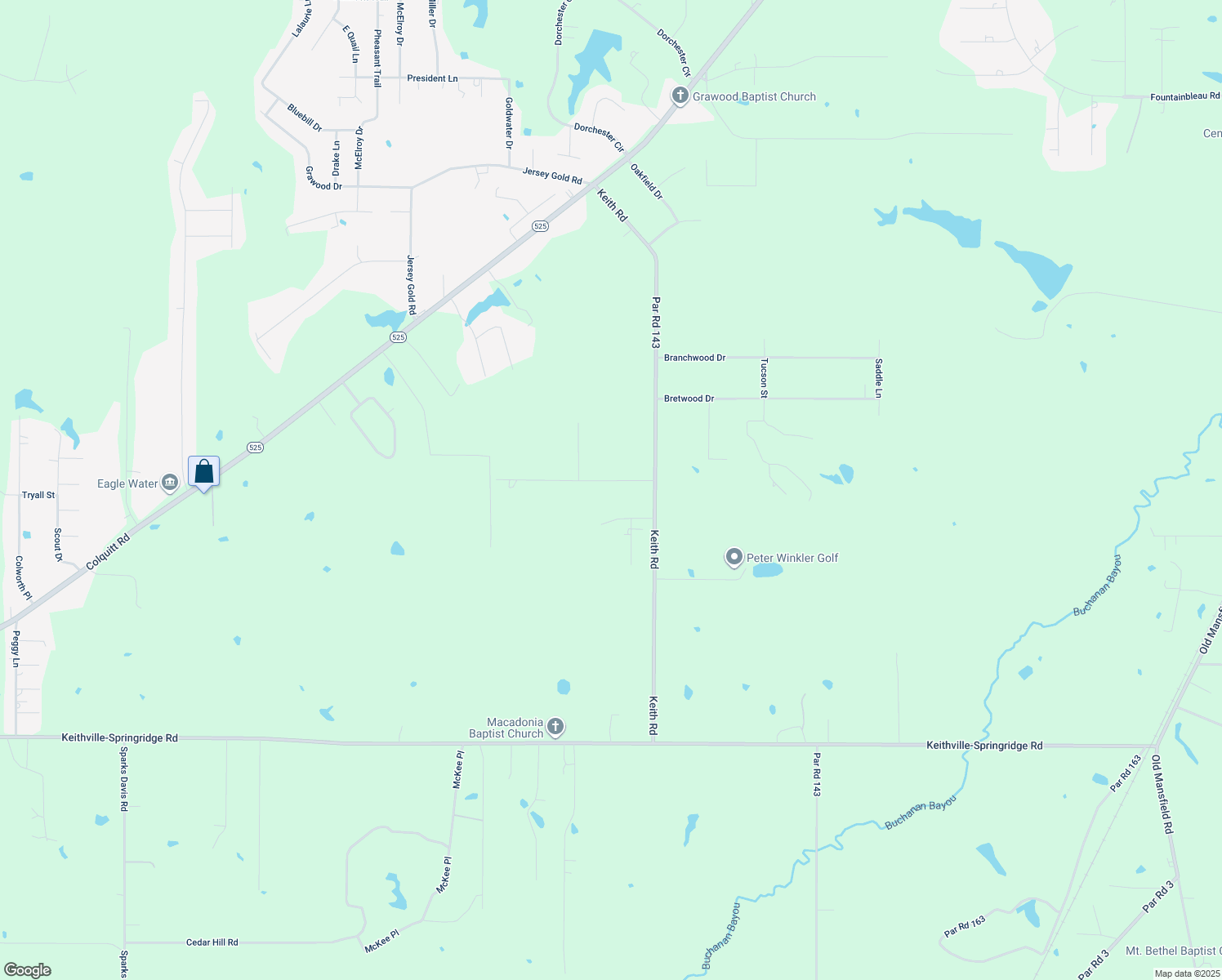 map of restaurants, bars, coffee shops, grocery stores, and more near 6125 Chanticleer Dr in Keithville