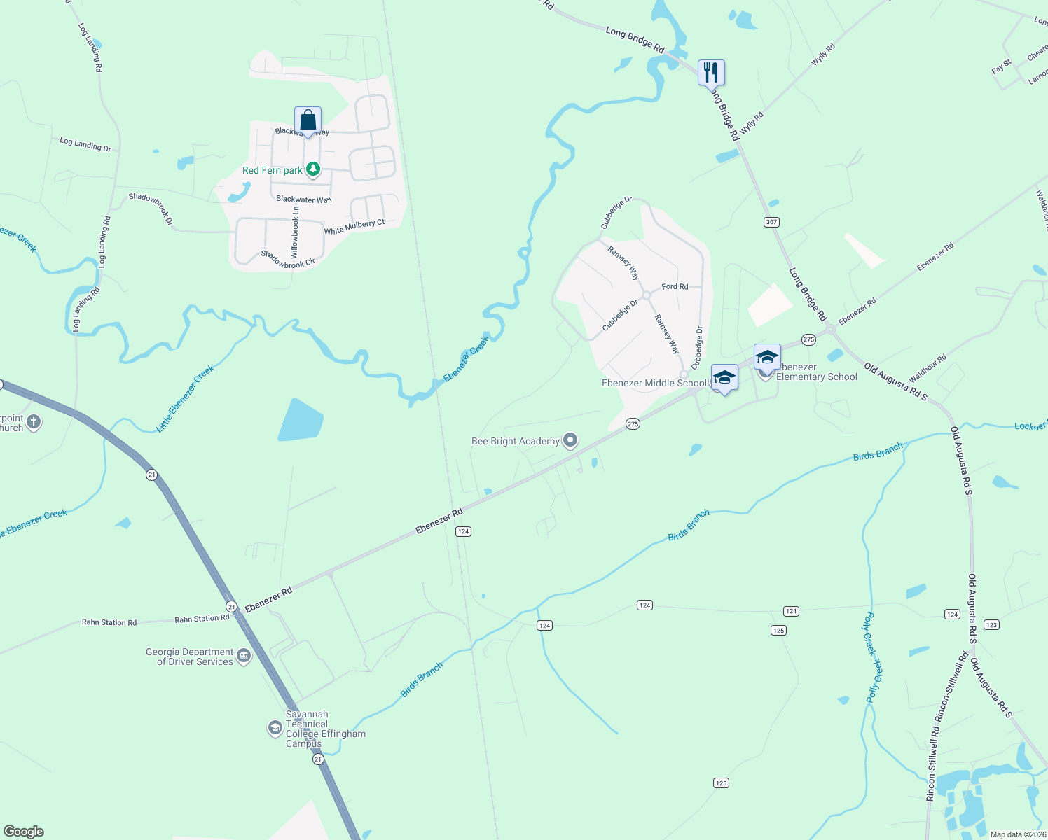 map of restaurants, bars, coffee shops, grocery stores, and more near 131 Cobbleton Dr in Rincon