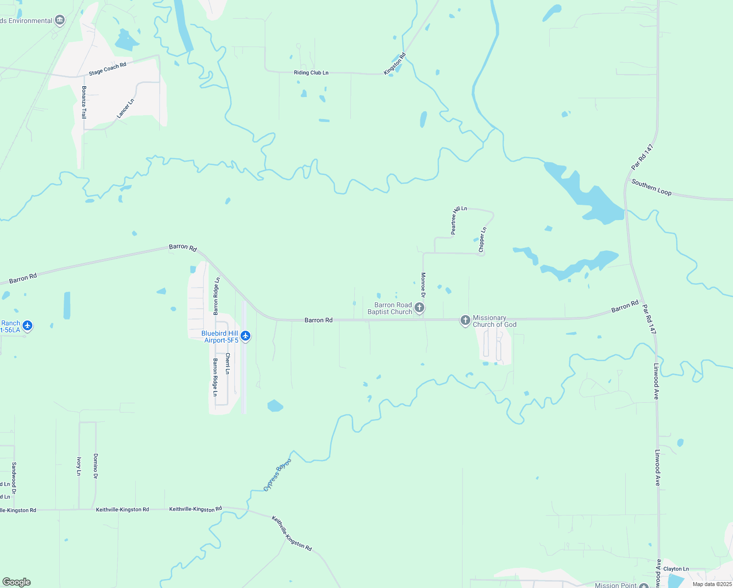 map of restaurants, bars, coffee shops, grocery stores, and more near 1240 Barron Rd in Keithville