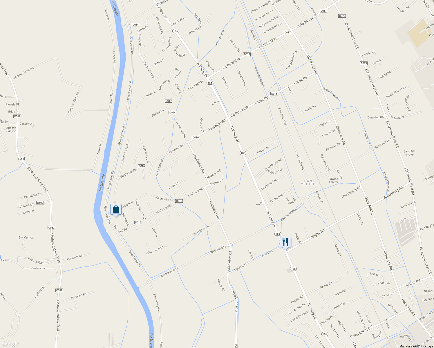 map of restaurants, bars, coffee shops, grocery stores, and more near 1879 Maverick Trail in Las Cruces