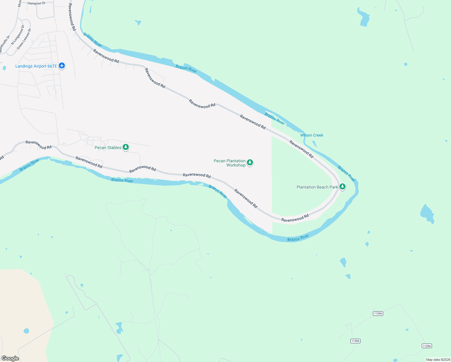 map of restaurants, bars, coffee shops, grocery stores, and more near 9505 Ravenswood Road in Granbury