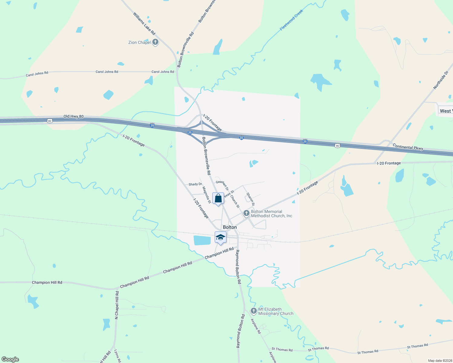 map of restaurants, bars, coffee shops, grocery stores, and more near 306 Gearhart Dr in Bolton