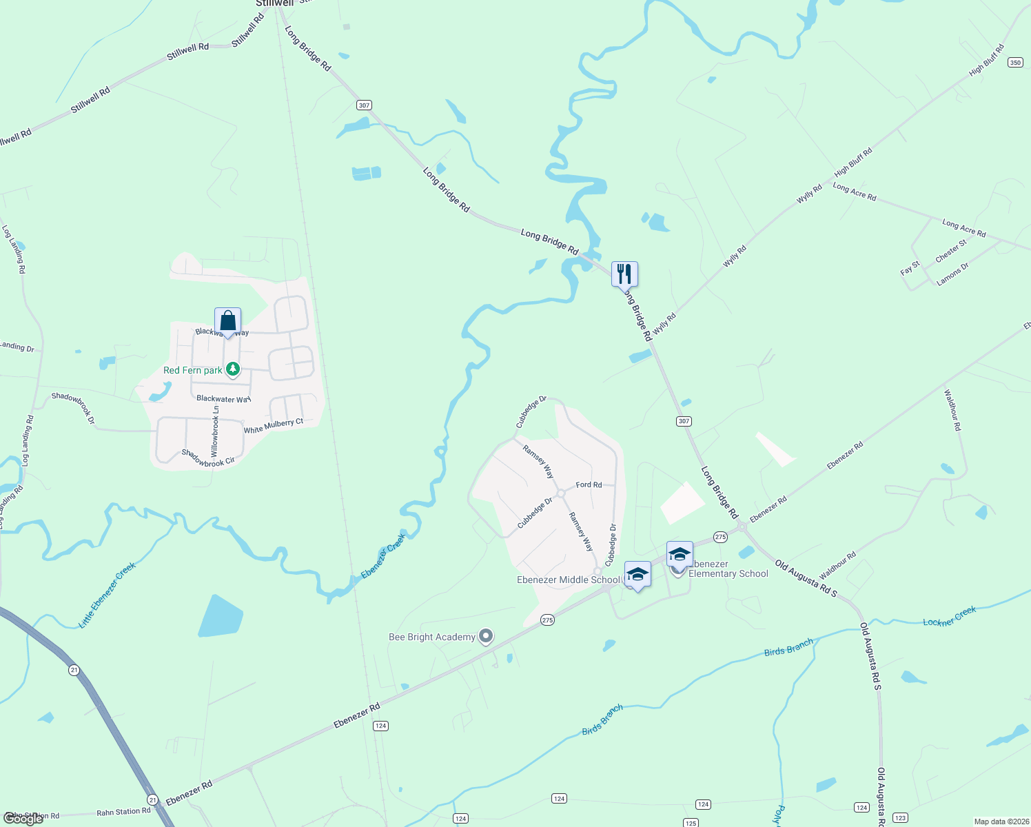 map of restaurants, bars, coffee shops, grocery stores, and more near 166 Cubbedge Drive in Rincon