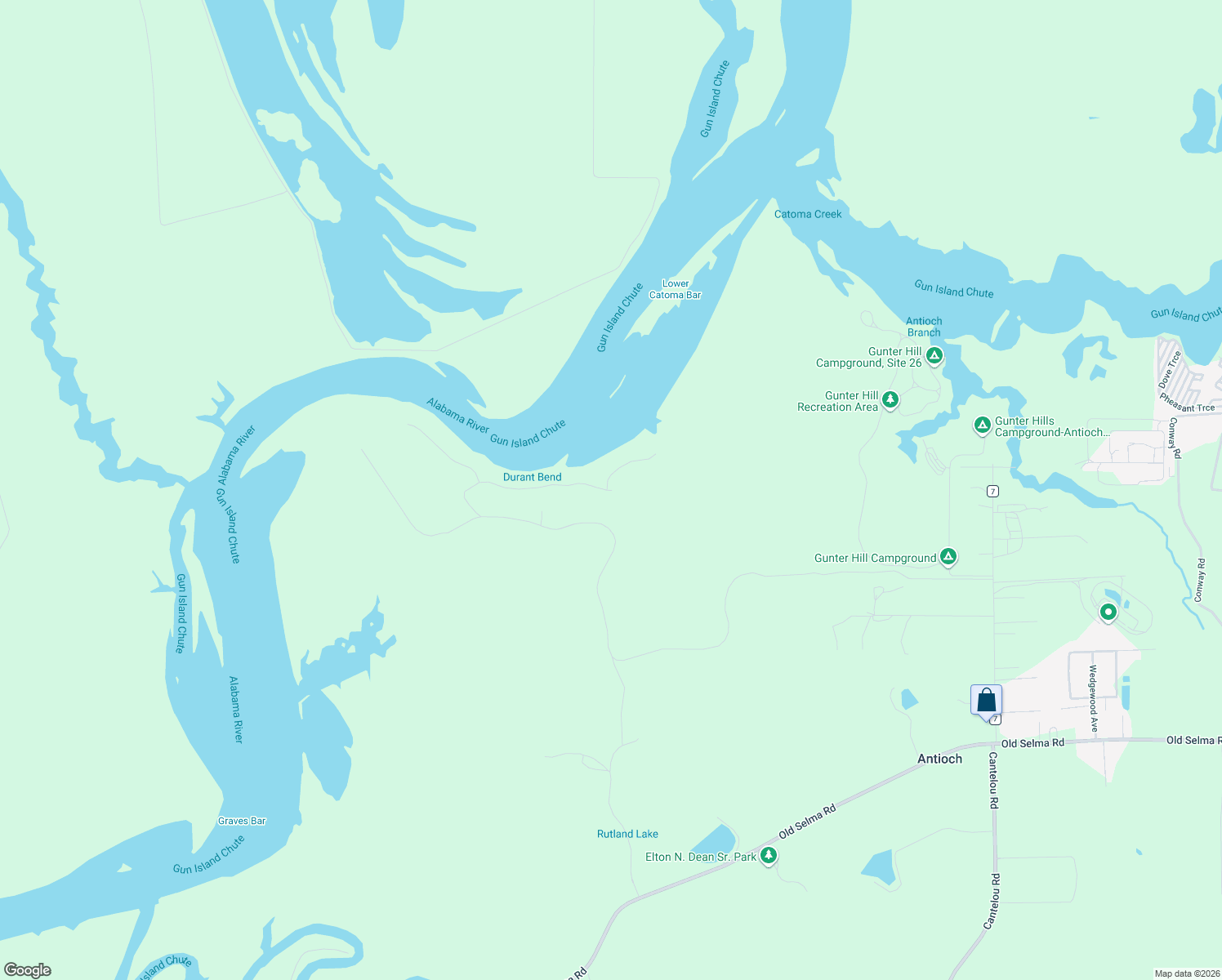 map of restaurants, bars, coffee shops, grocery stores, and more near Unnamed Road in Montgomery