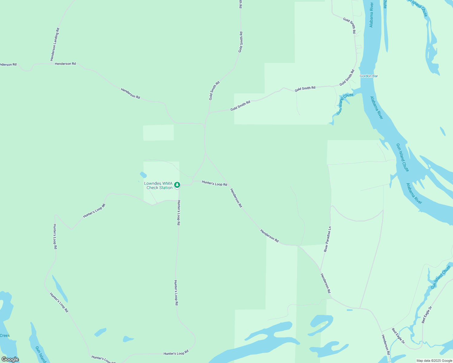 map of restaurants, bars, coffee shops, grocery stores, and more near Henderson Rd in Lowndesboro