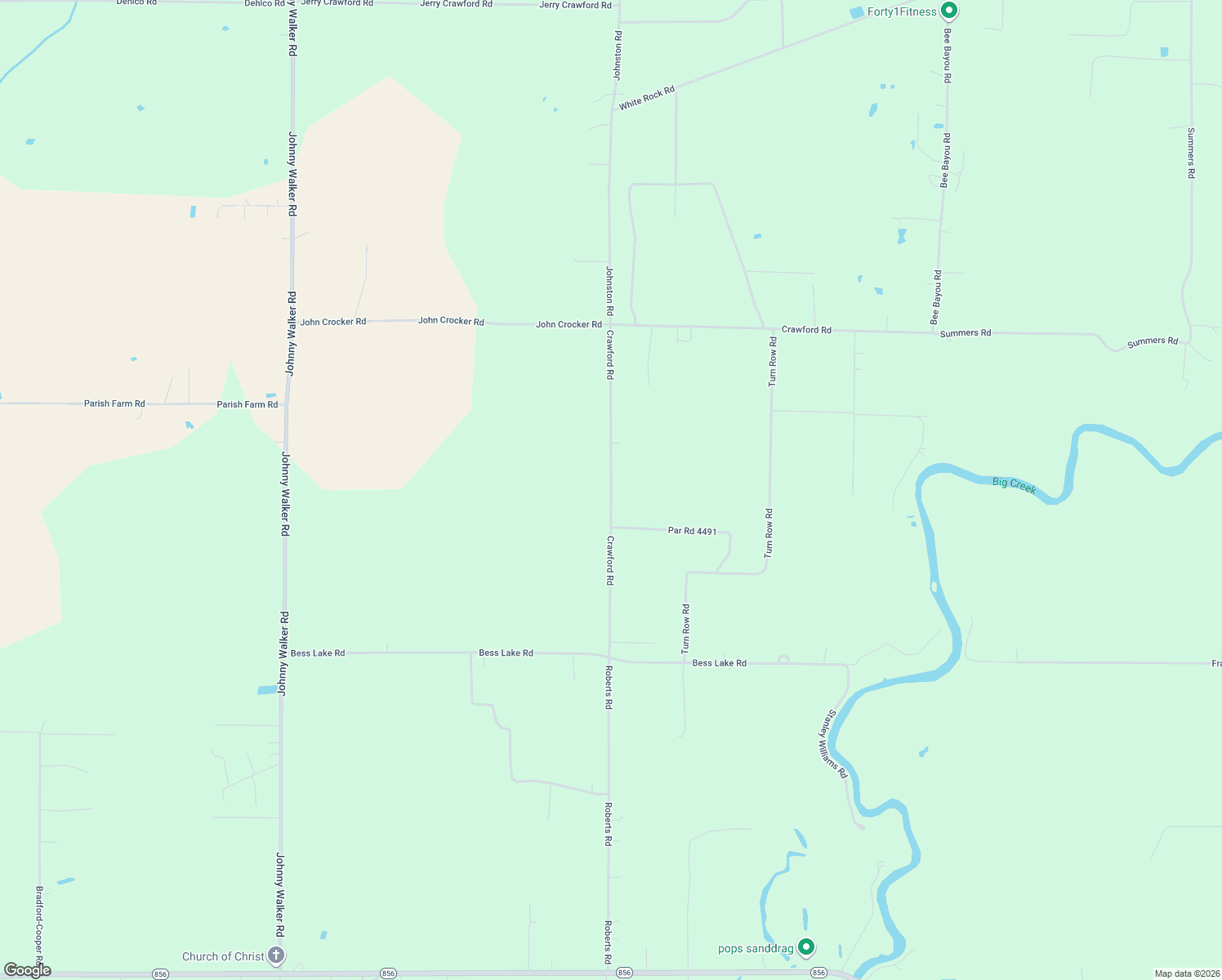 map of restaurants, bars, coffee shops, grocery stores, and more near Crawford Road in Rayville