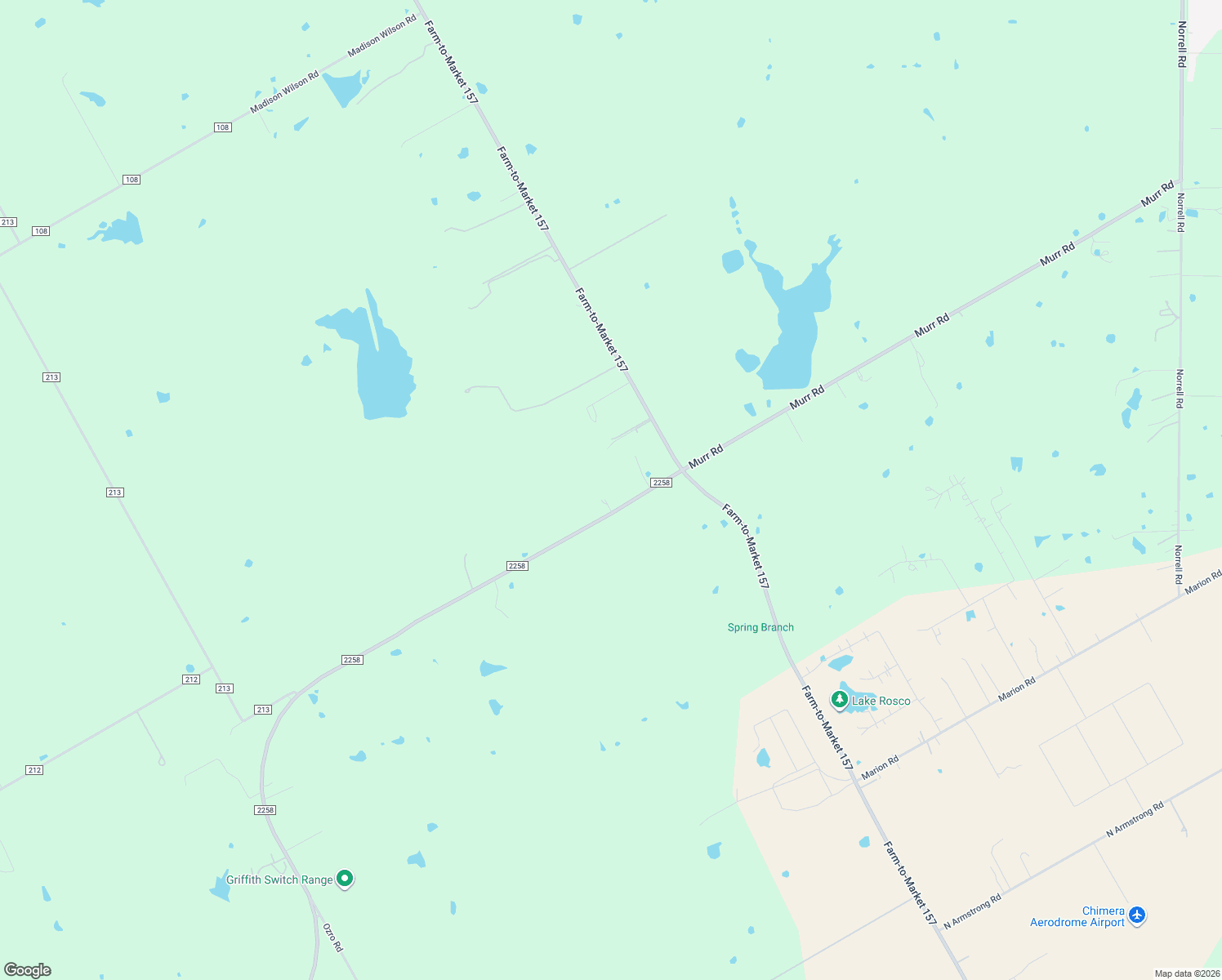 map of restaurants, bars, coffee shops, grocery stores, and more near 212 Farm to Market 2258 in Venus