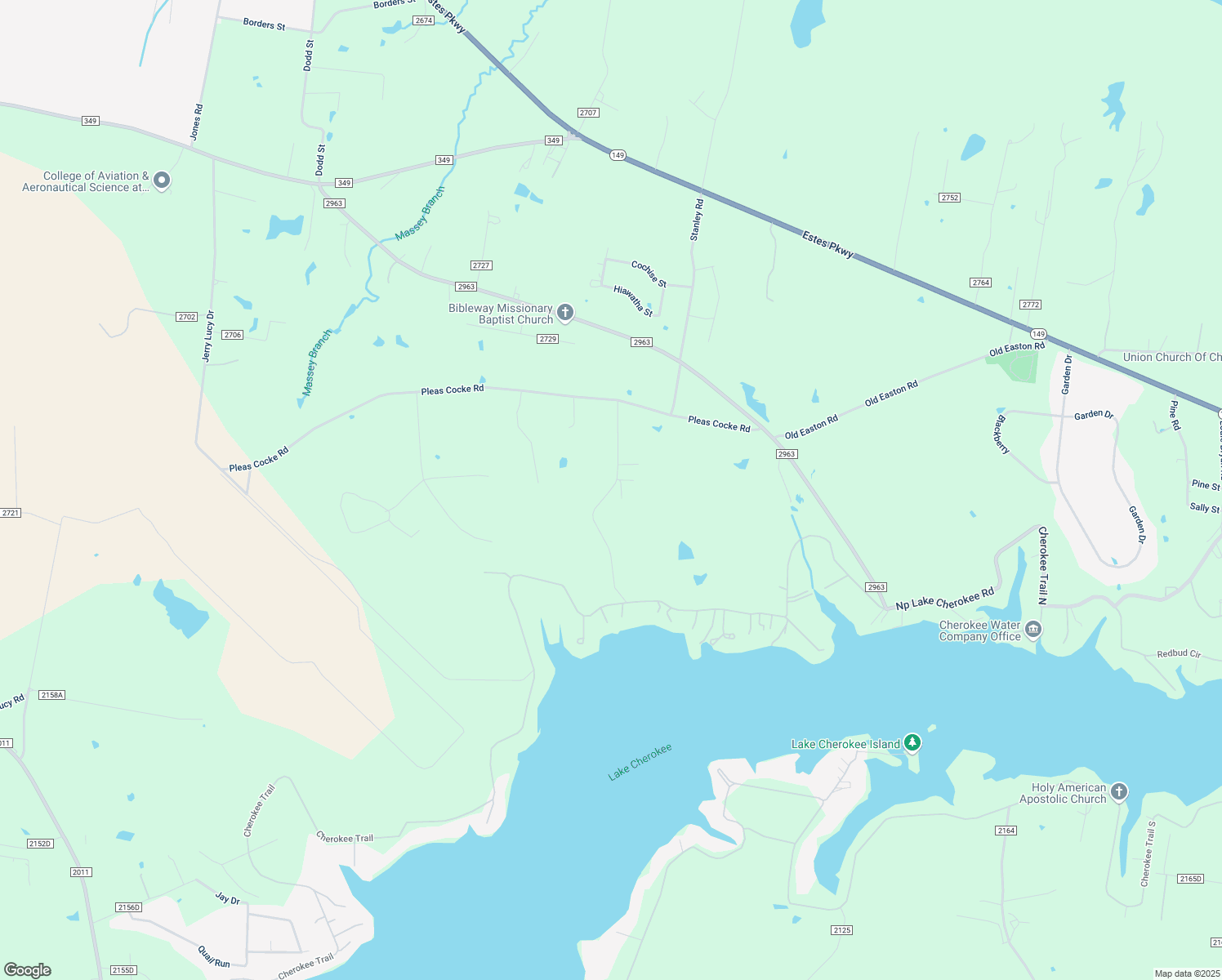 map of restaurants, bars, coffee shops, grocery stores, and more near Green Brair in Longview