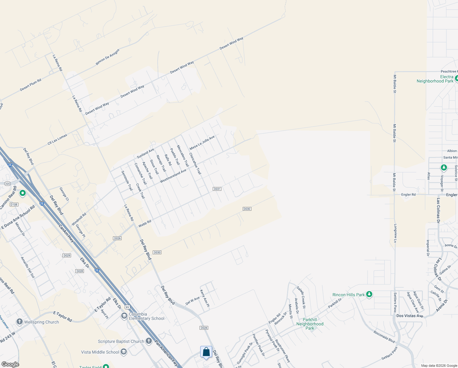 map of restaurants, bars, coffee shops, grocery stores, and more near 5090 Usana in Las Cruces