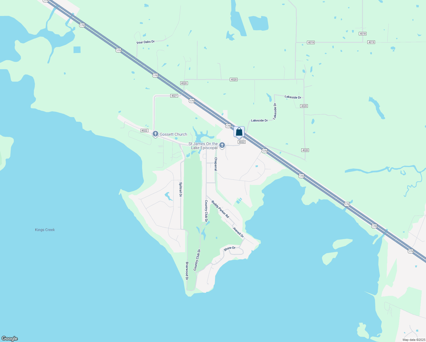 map of restaurants, bars, coffee shops, grocery stores, and more near 17660 Chaparrel in Kemp