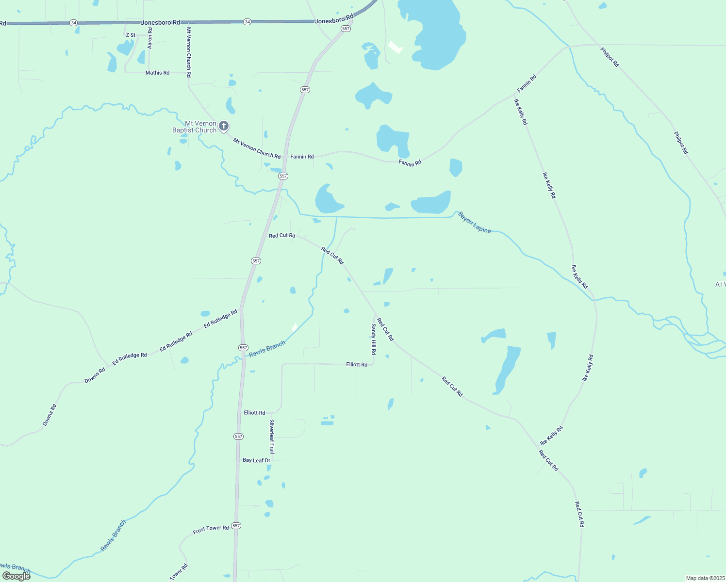 map of restaurants, bars, coffee shops, grocery stores, and more near 598 Danna Rd in West Monroe