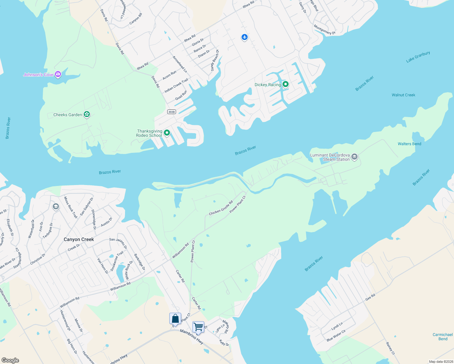 map of restaurants, bars, coffee shops, grocery stores, and more near 4130 Chicken Gristle Road in Granbury