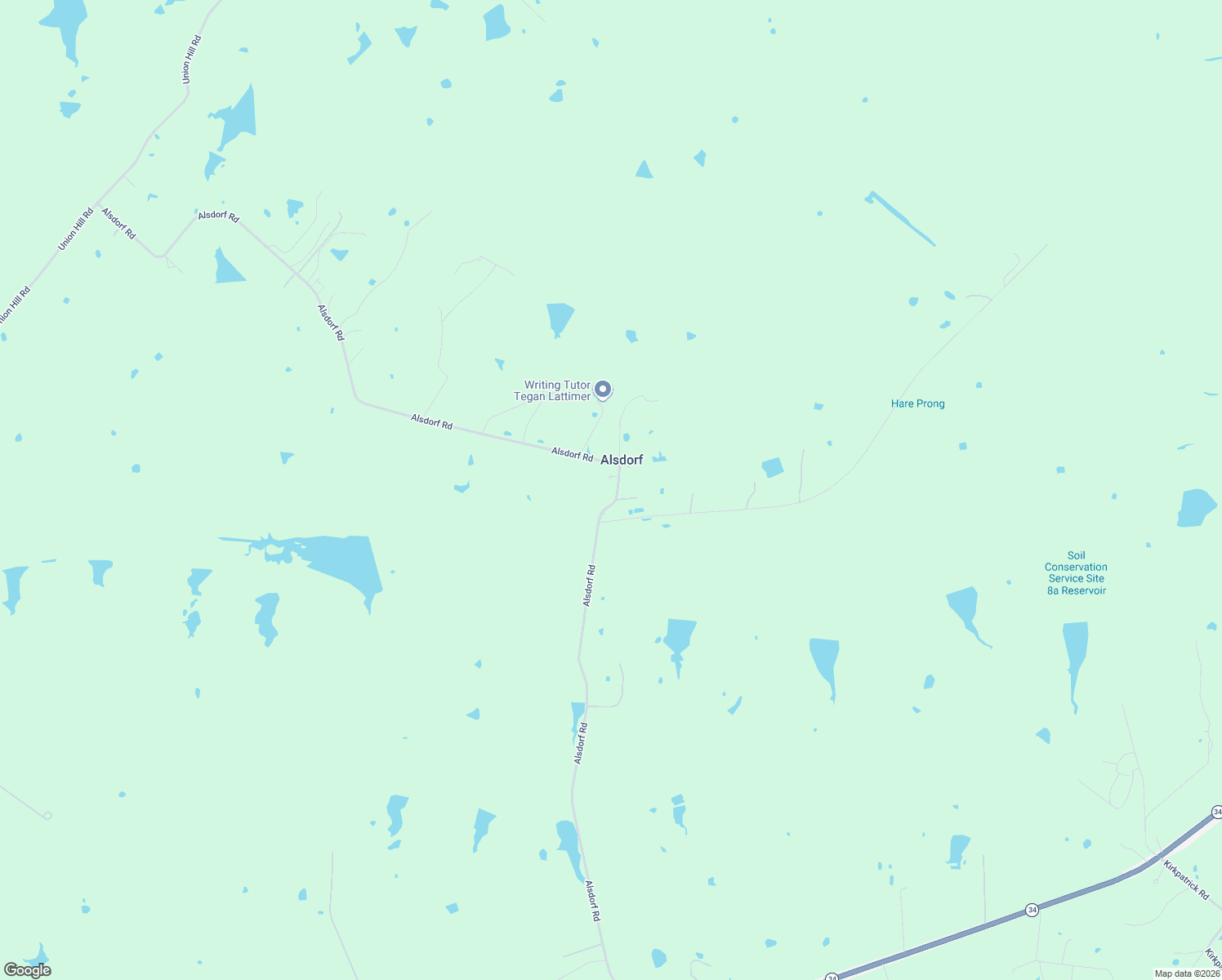 map of restaurants, bars, coffee shops, grocery stores, and more near 1073 Alsdorf Road in Ennis