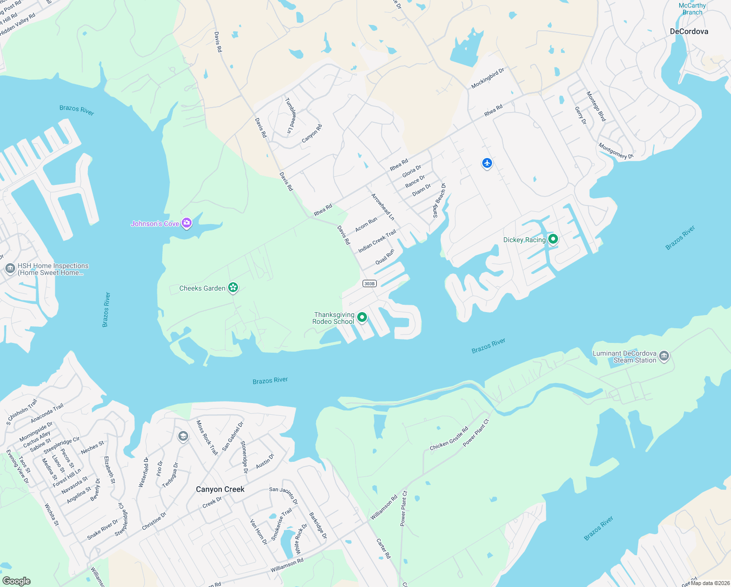 map of restaurants, bars, coffee shops, grocery stores, and more near 3606 Pecan Arbor Court in Granbury