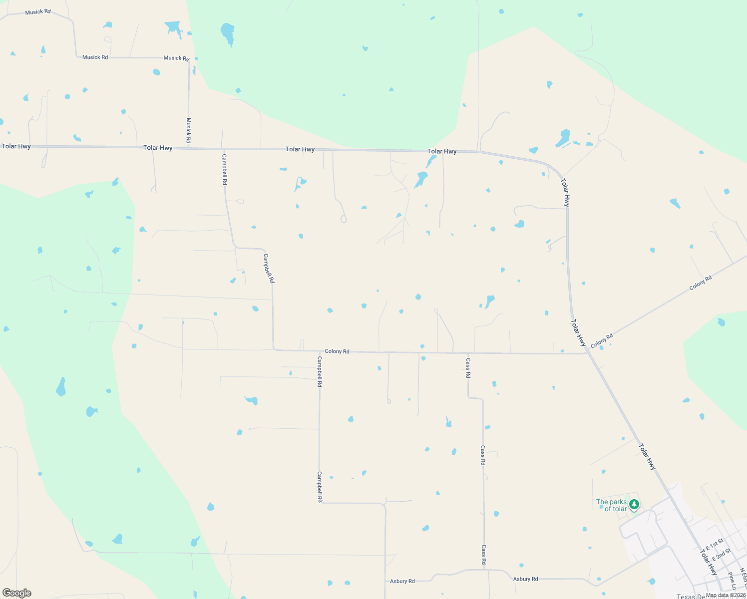 map of restaurants, bars, coffee shops, grocery stores, and more near 10000 Colony Rd in Tolar