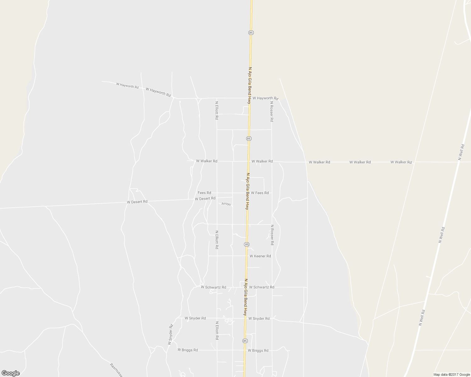 map of restaurants, bars, coffee shops, grocery stores, and more near 1120 West Fees Road in Ajo