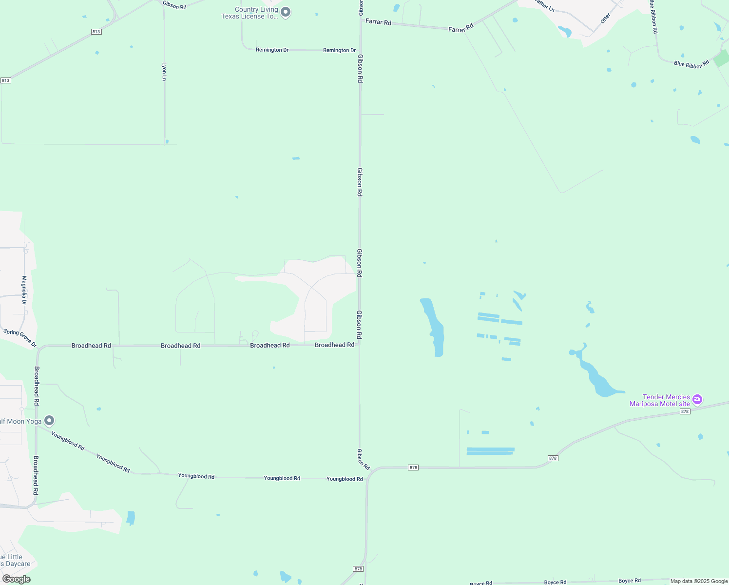 map of restaurants, bars, coffee shops, grocery stores, and more near 1715 Gibson Rd in Waxahachie