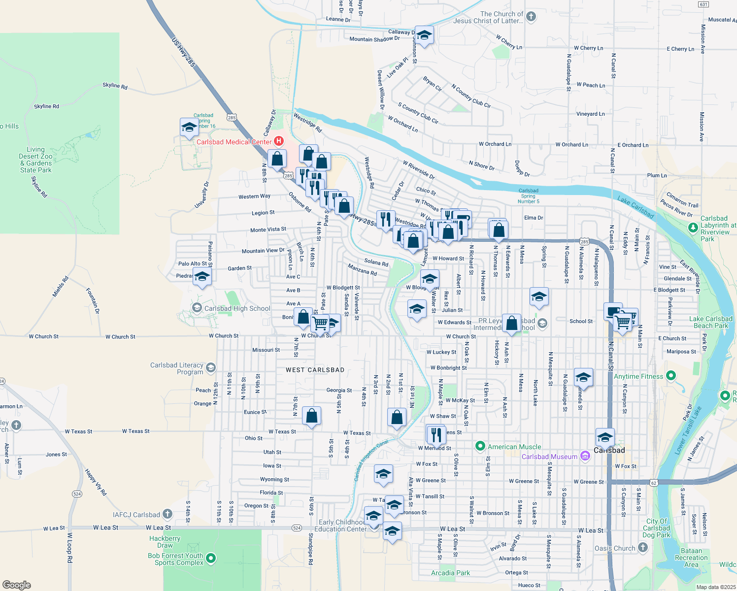 map of restaurants, bars, coffee shops, grocery stores, and more near 1812 Rincon Street in Carlsbad