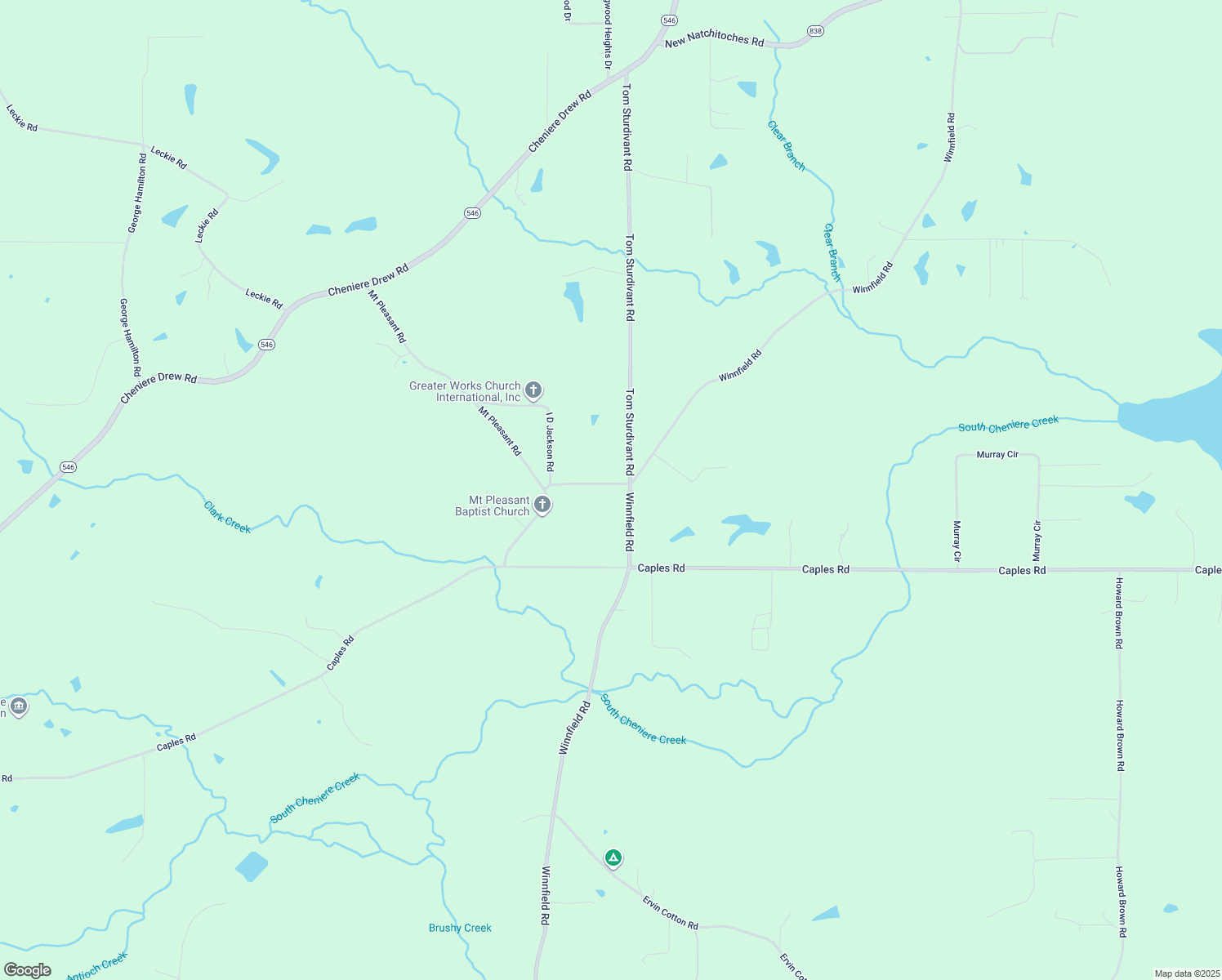map of restaurants, bars, coffee shops, grocery stores, and more near 127 Mt Pleasant Loop Rd in West Monroe