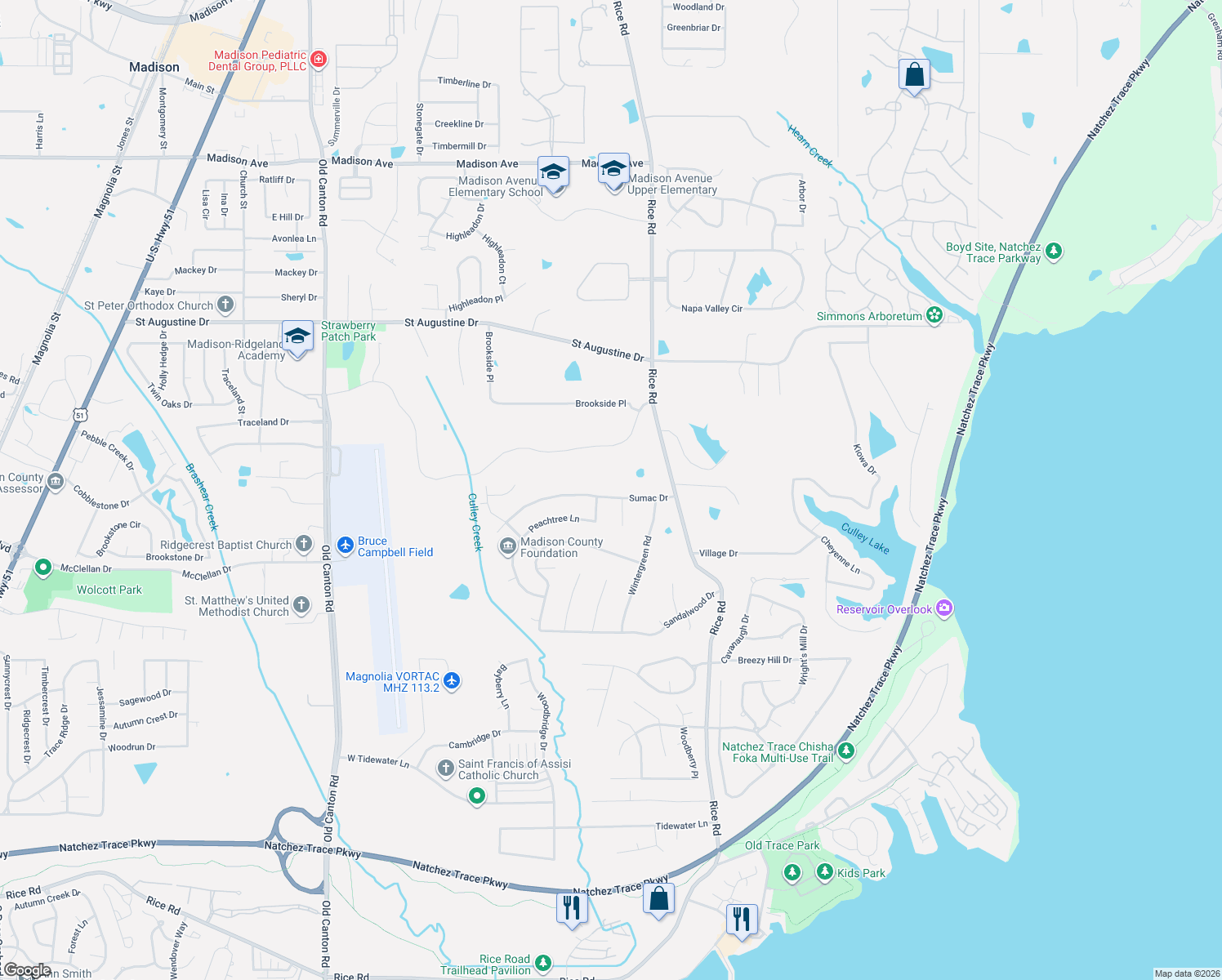 map of restaurants, bars, coffee shops, grocery stores, and more near 115 Sumac Dr in Madison