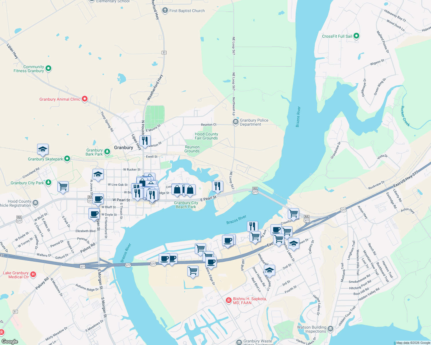 417 Brazos Harbor Drive, Granbury TX Walk Score