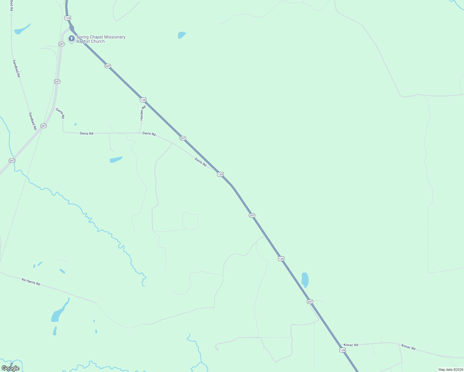 map of restaurants, bars, coffee shops, grocery stores, and more near U.S. 129 in Kathleen