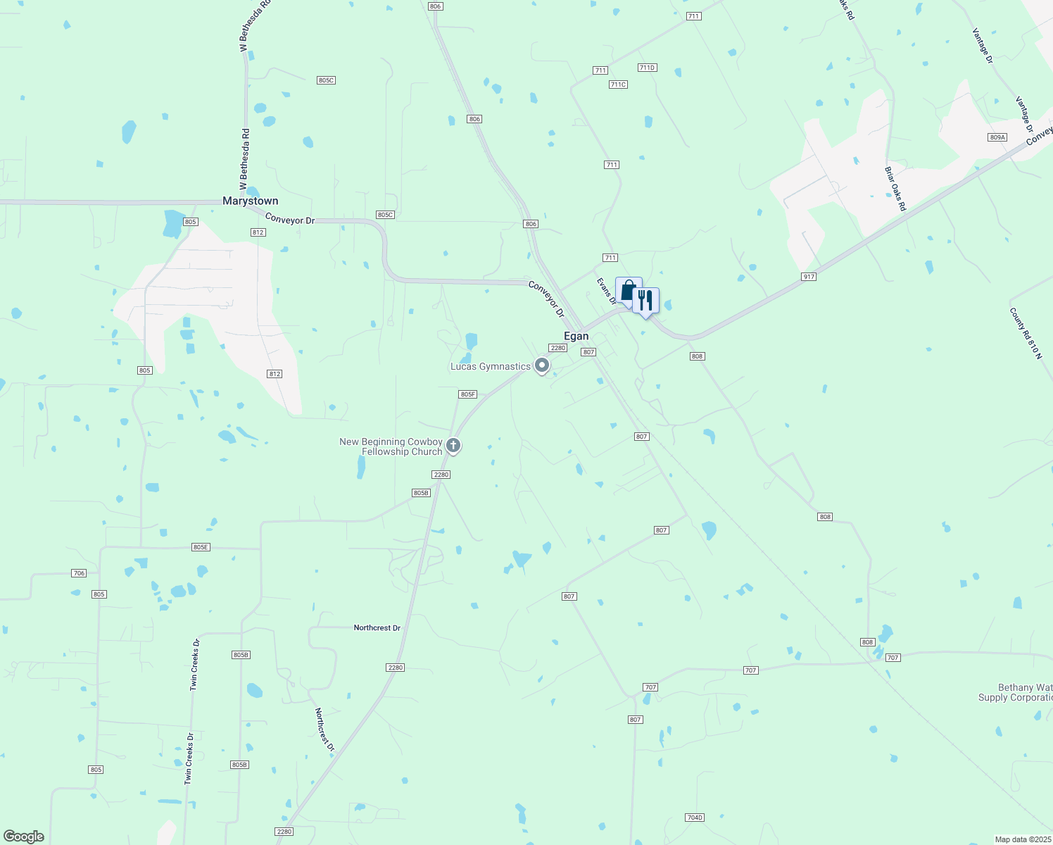 map of restaurants, bars, coffee shops, grocery stores, and more near 4512 Slayton Road in Cleburne