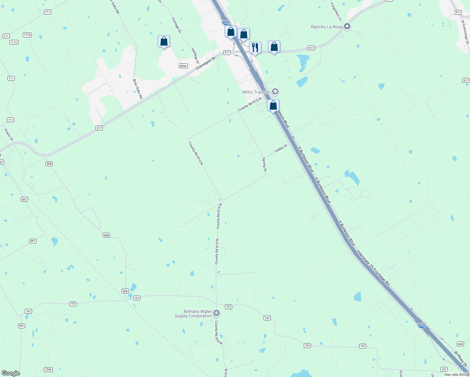 map of restaurants, bars, coffee shops, grocery stores, and more near 5317 Spring Street in Alvarado