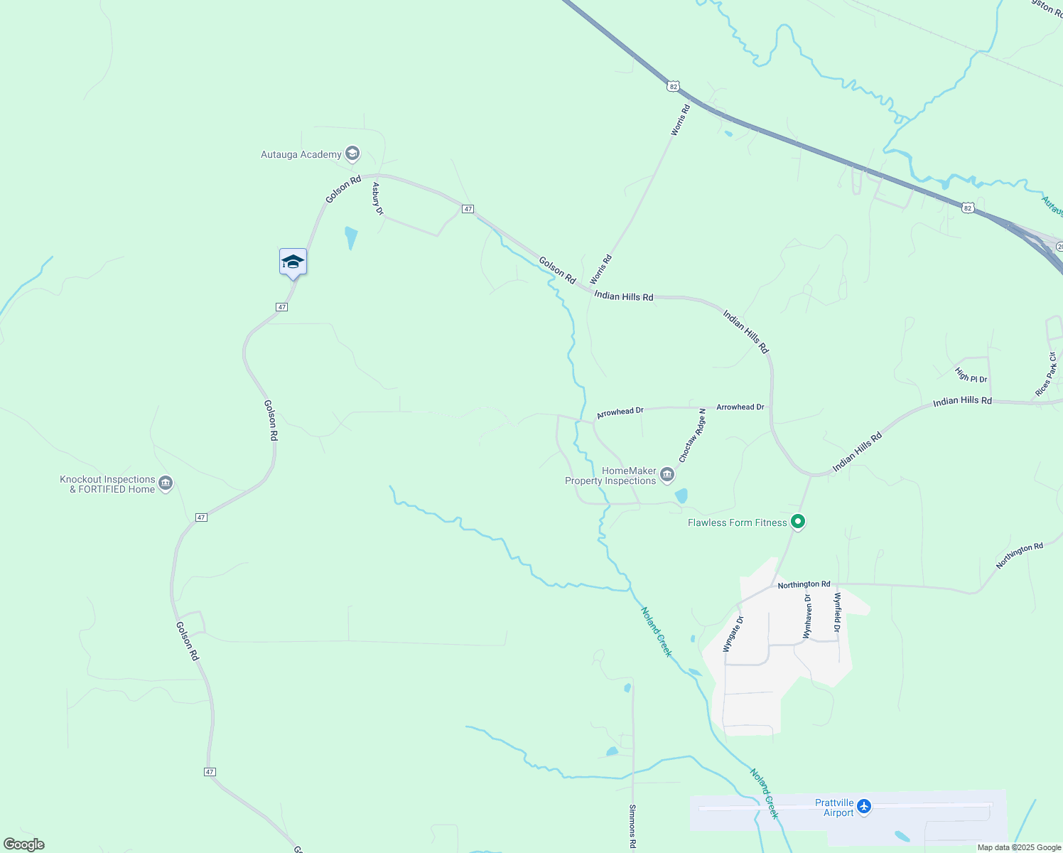 map of restaurants, bars, coffee shops, grocery stores, and more near 1089 Copper Ridge Rd in Prattville