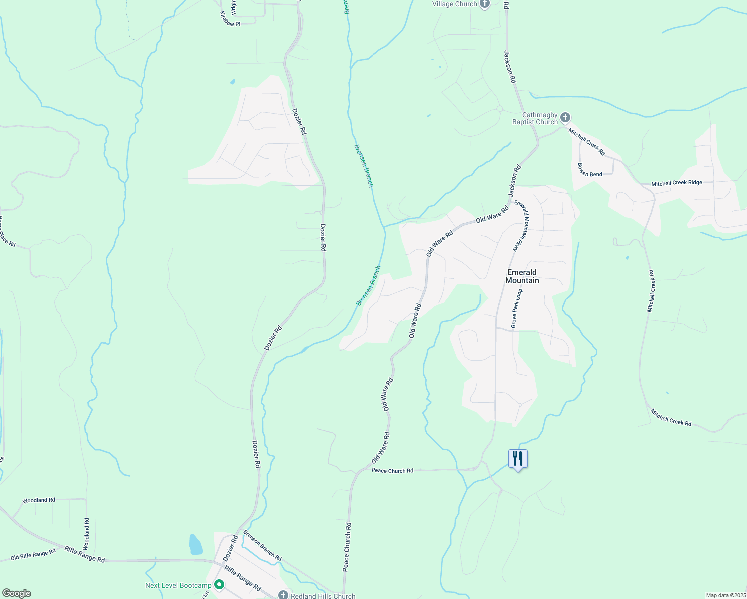 map of restaurants, bars, coffee shops, grocery stores, and more near 142 Sherwood Trail in Wetumpka