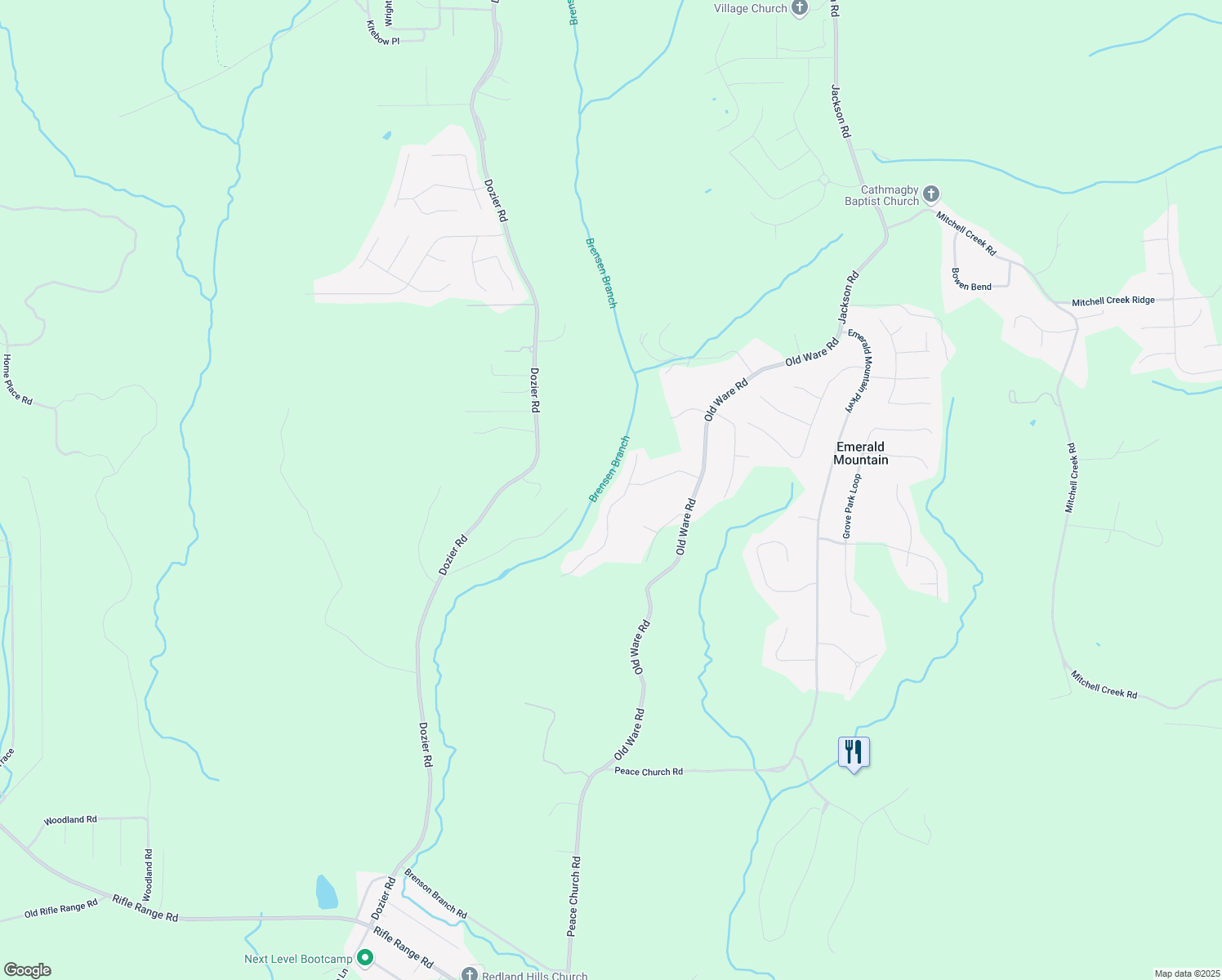 map of restaurants, bars, coffee shops, grocery stores, and more near 142 Sherwood Trail in Wetumpka