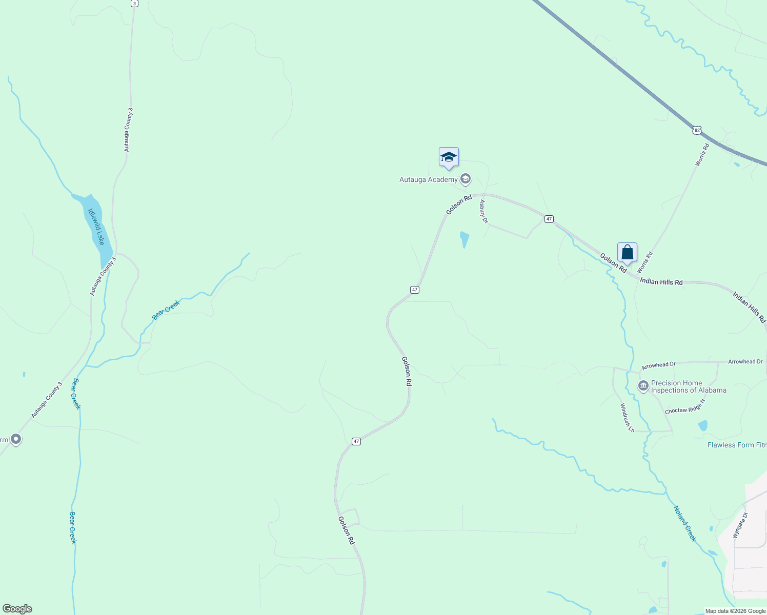map of restaurants, bars, coffee shops, grocery stores, and more near 429 Golson Road in Prattville