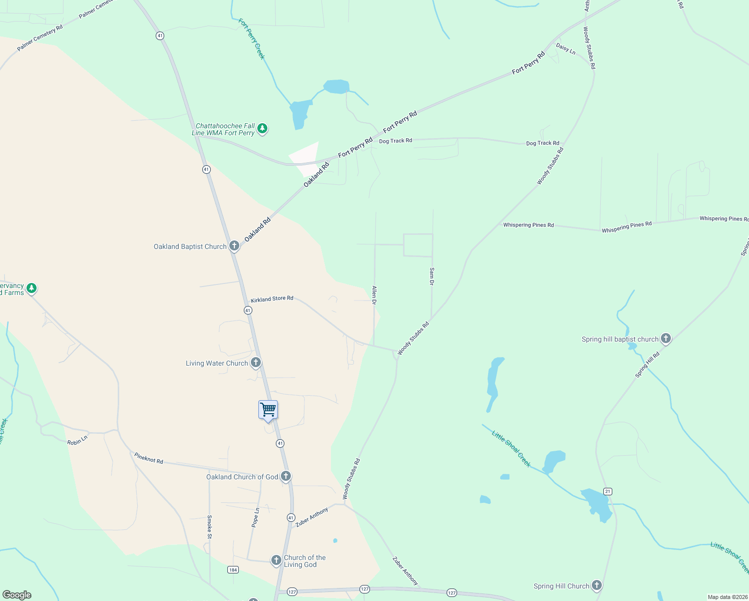 map of restaurants, bars, coffee shops, grocery stores, and more near Allen Drive in Mauk