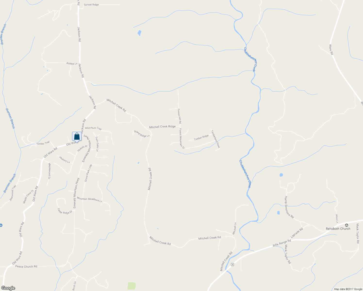 map of restaurants, bars, coffee shops, grocery stores, and more near 190 Forest Mountain Drive in Wetumpka