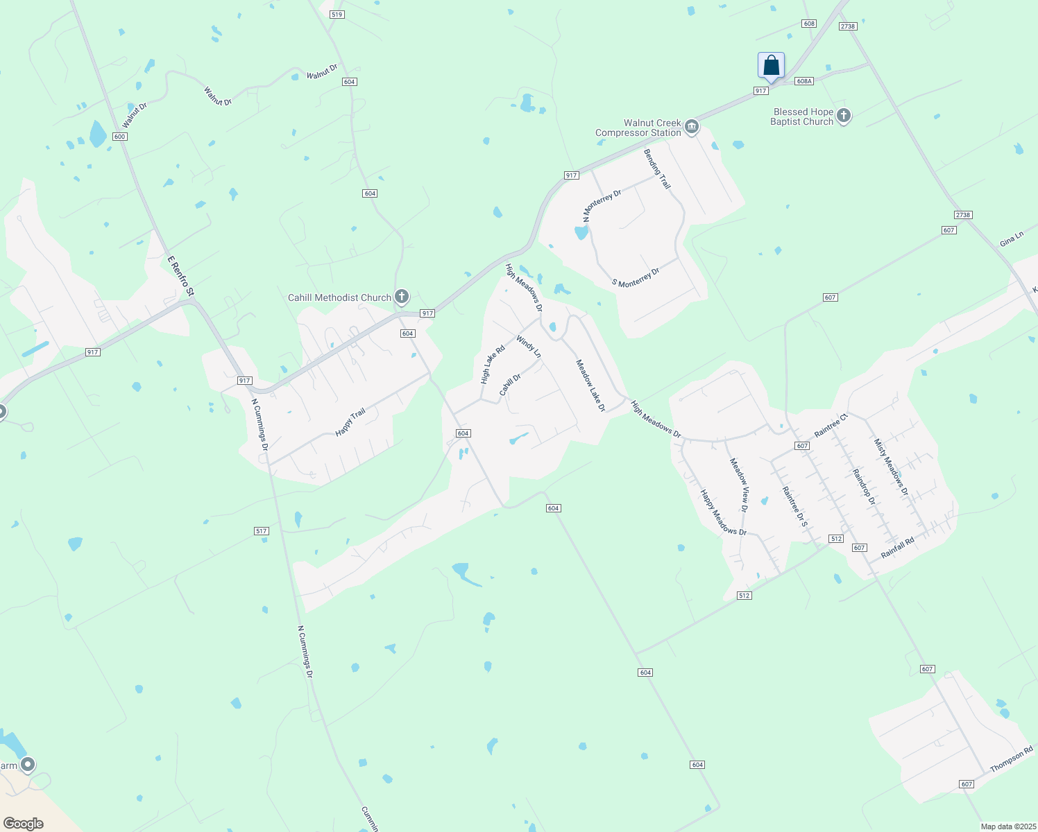 map of restaurants, bars, coffee shops, grocery stores, and more near 8814 Cahill Dr in Alvarado