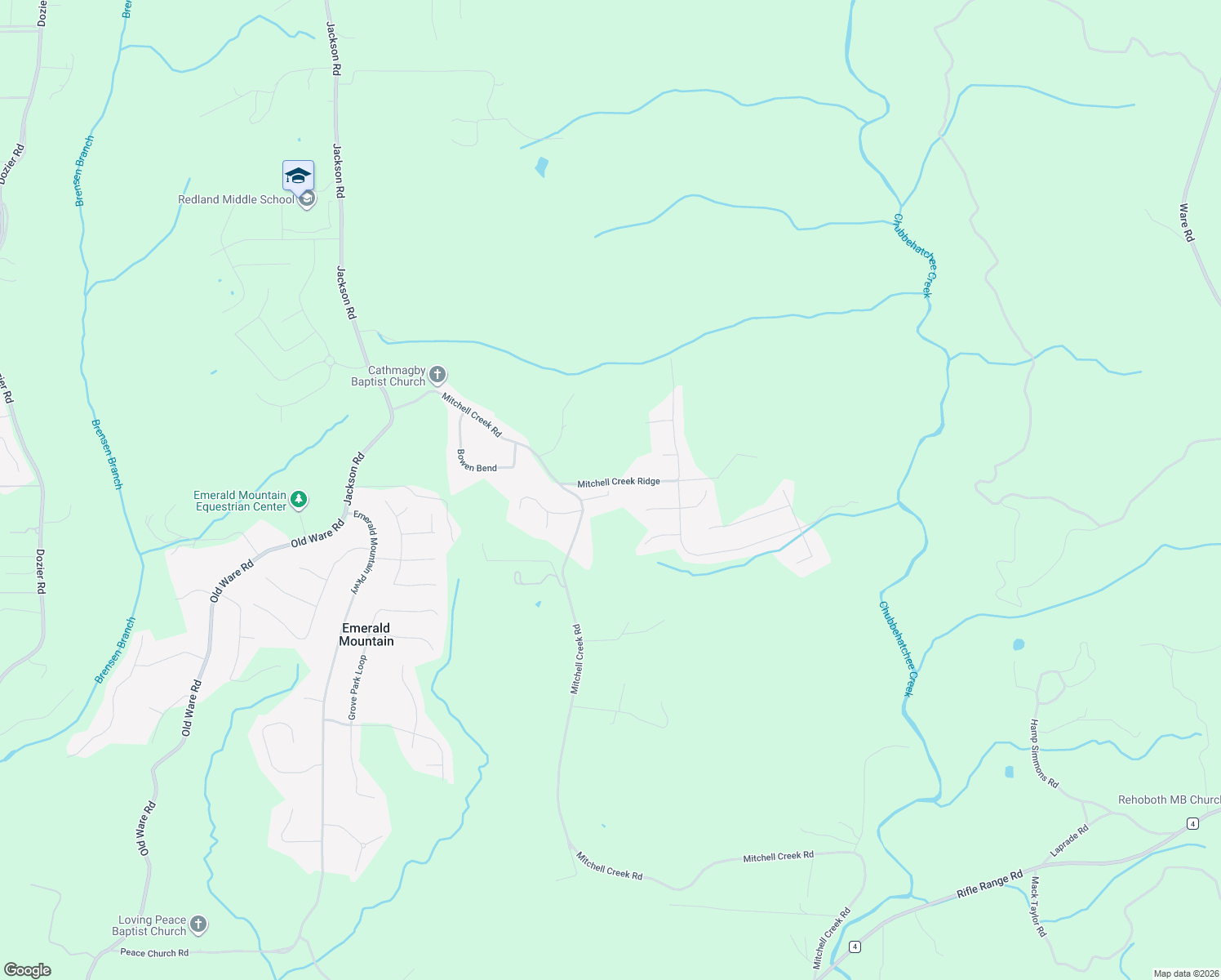 map of restaurants, bars, coffee shops, grocery stores, and more near 155 Mitchell Creek Ridge in Wetumpka