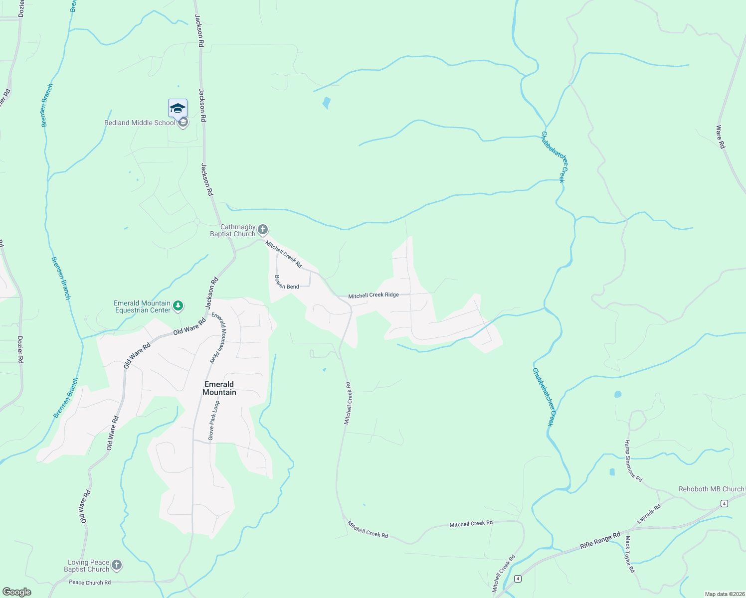 map of restaurants, bars, coffee shops, grocery stores, and more near 174 Mitchell Creek Ridge in Wetumpka