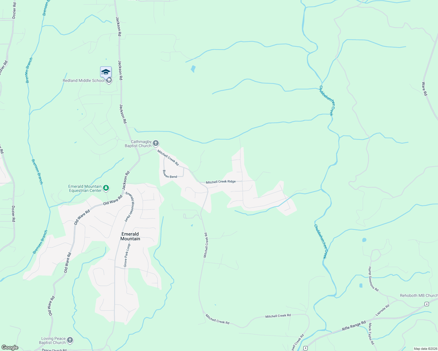 map of restaurants, bars, coffee shops, grocery stores, and more near 155 Mitchell Creek Ridge in Wetumpka