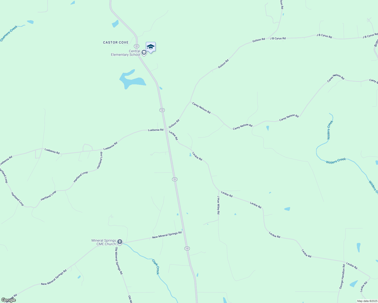 map of restaurants, bars, coffee shops, grocery stores, and more near 250 Leckie Rd in Calhoun