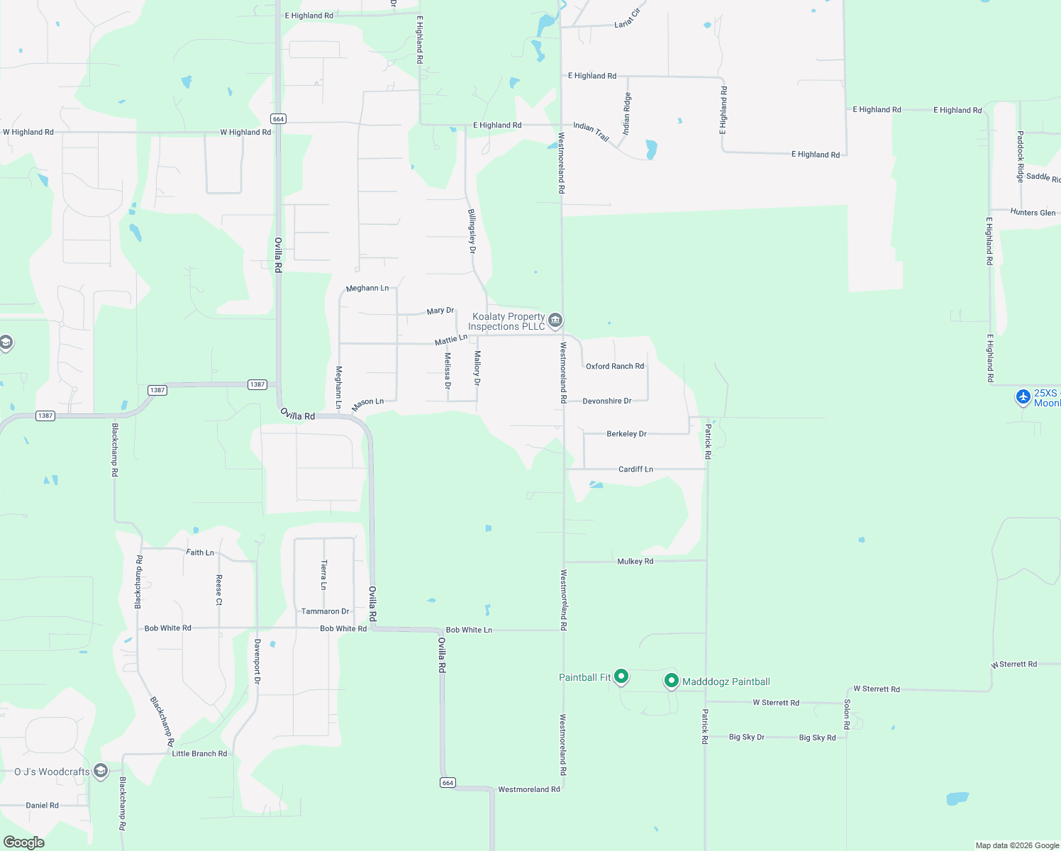 map of restaurants, bars, coffee shops, grocery stores, and more near 110 Kelly Drive in Waxahachie