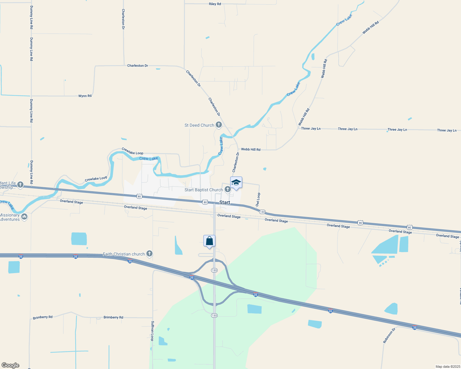 map of restaurants, bars, coffee shops, grocery stores, and more near 834 Charleston Drive in Rayville