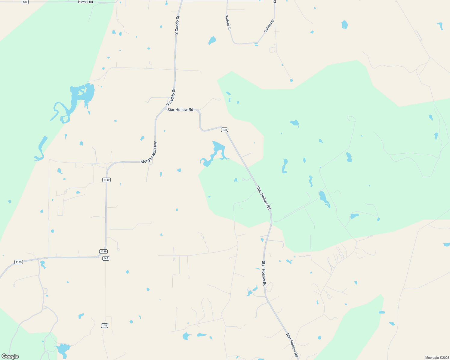 map of restaurants, bars, coffee shops, grocery stores, and more near 8110 Star Hollow Road in Lipan