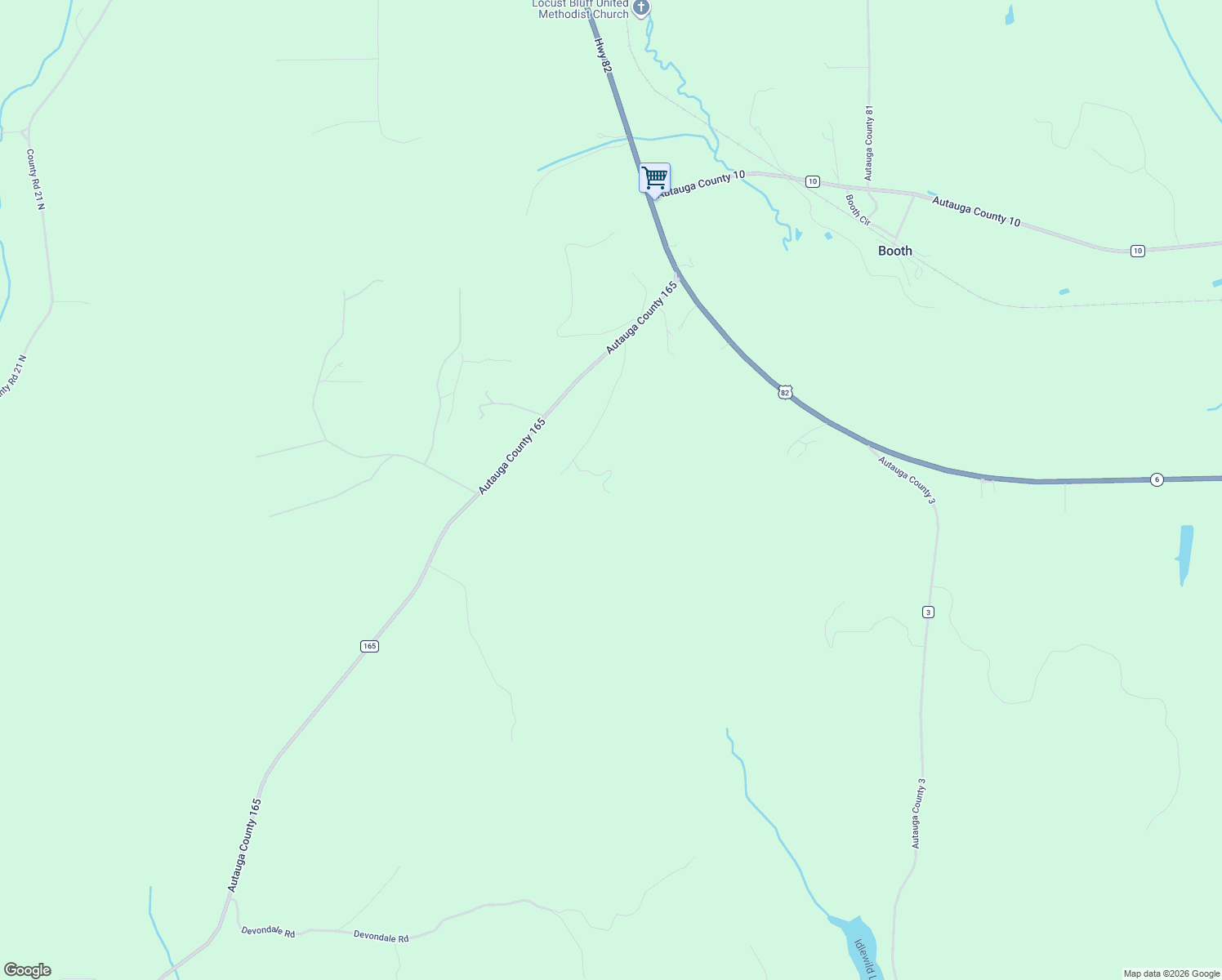 map of restaurants, bars, coffee shops, grocery stores, and more near 2223 Bonnie Blue Road in Prattville