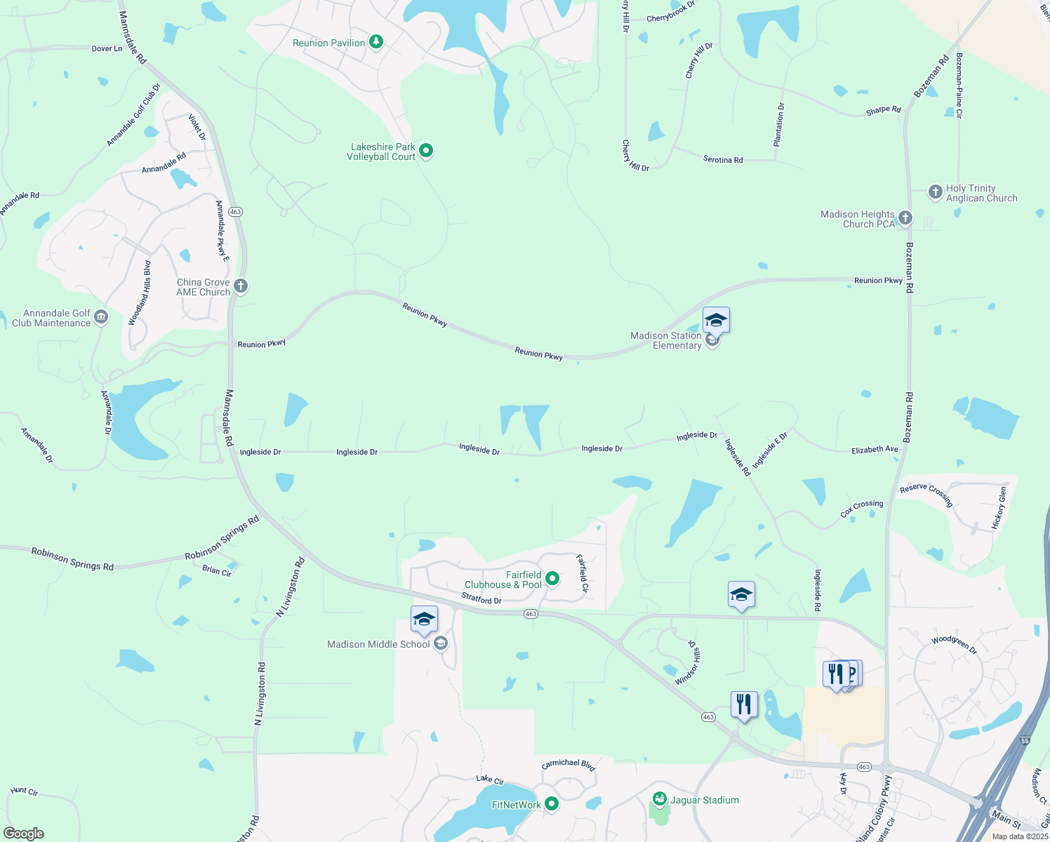 map of restaurants, bars, coffee shops, grocery stores, and more near 506 Buckner Pl in Madison
