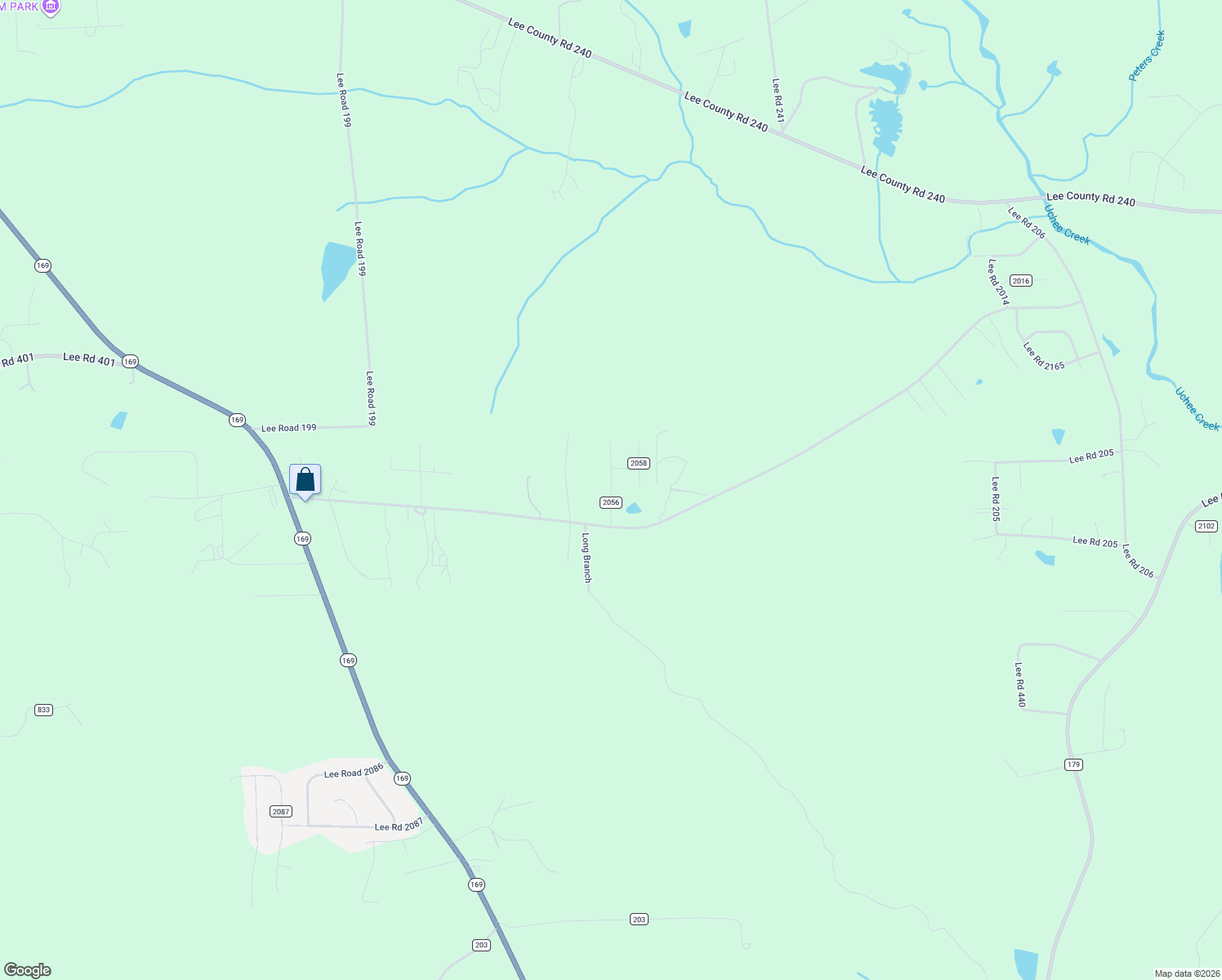 map of restaurants, bars, coffee shops, grocery stores, and more near County Road 2056 in Salem