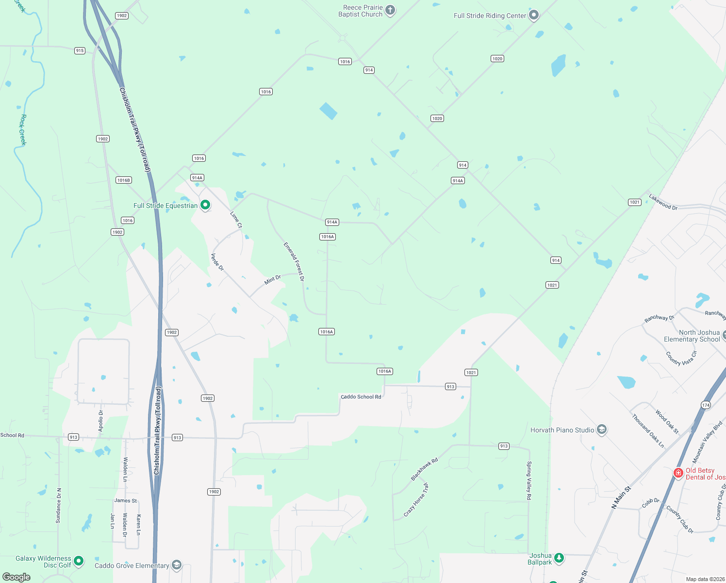 map of restaurants, bars, coffee shops, grocery stores, and more near 8400 County Road 1016A in Burleson