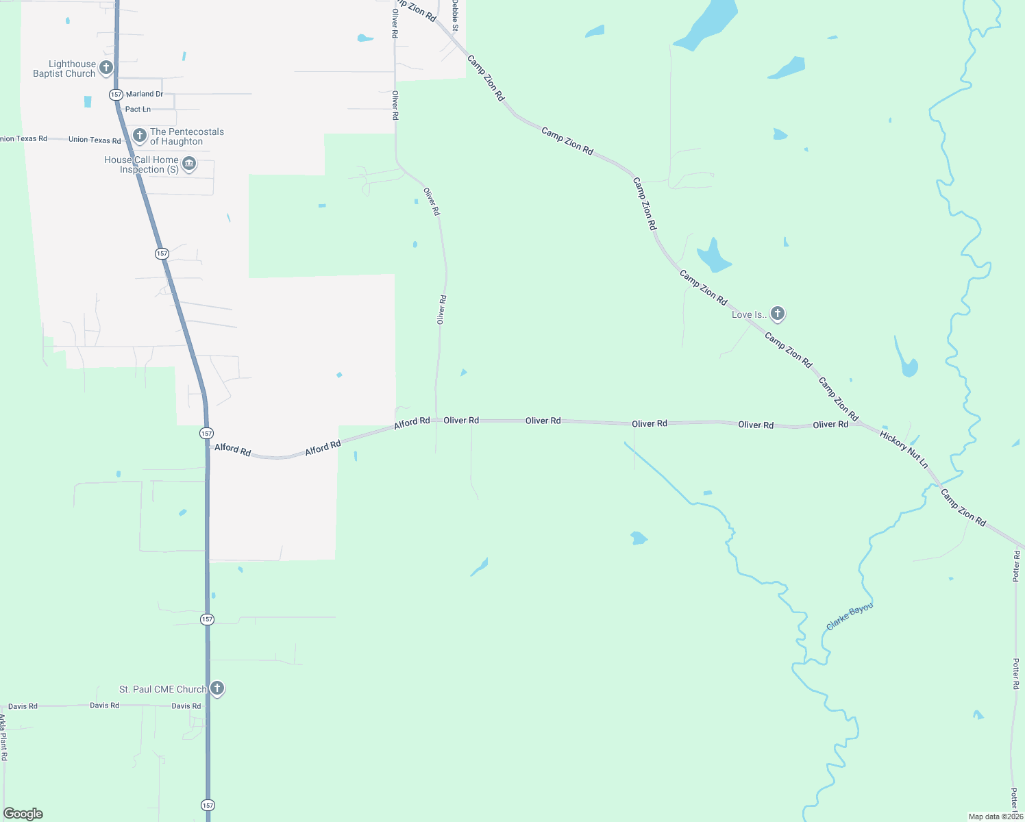 map of restaurants, bars, coffee shops, grocery stores, and more near 1251 Oliver Road in Haughton