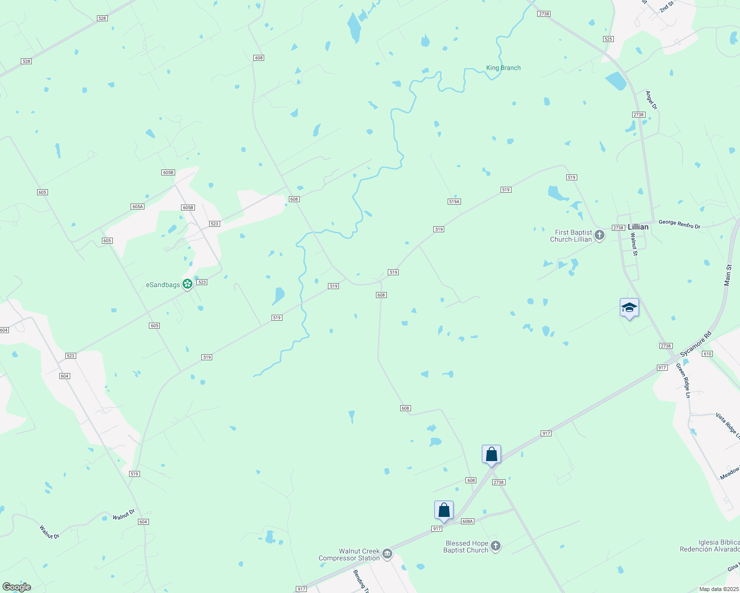 map of restaurants, bars, coffee shops, grocery stores, and more near 5009 County Road 608 in Alvarado